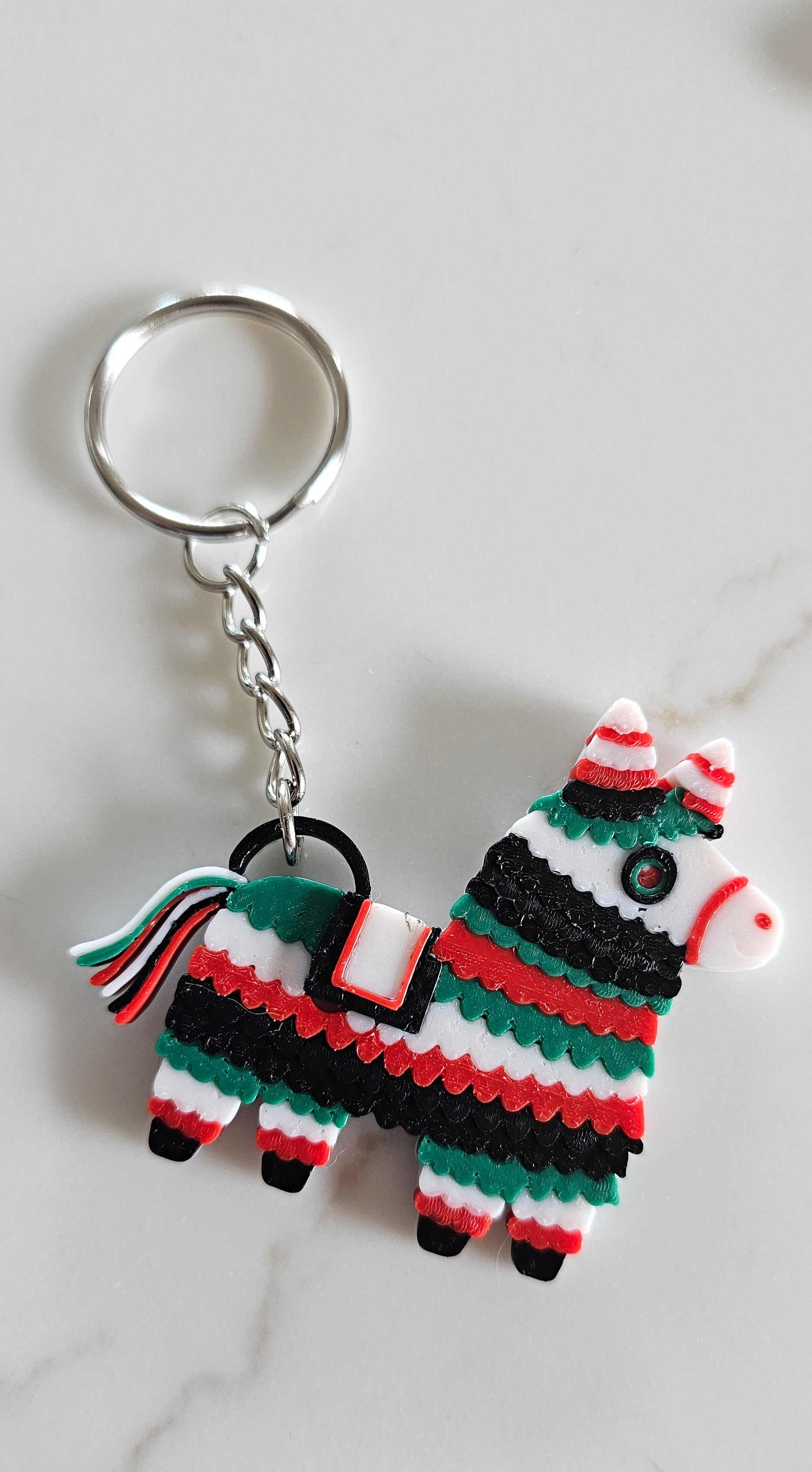 3D Print Mexico Theme Pinata Llama Donkey Party Fiesta Keychain