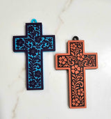 Baha Ranch 3D Faith Tooled Wall Cross or Keychain/Purse Charm Made in America - Baha Ranch Western Wear - Flyclothing LLC