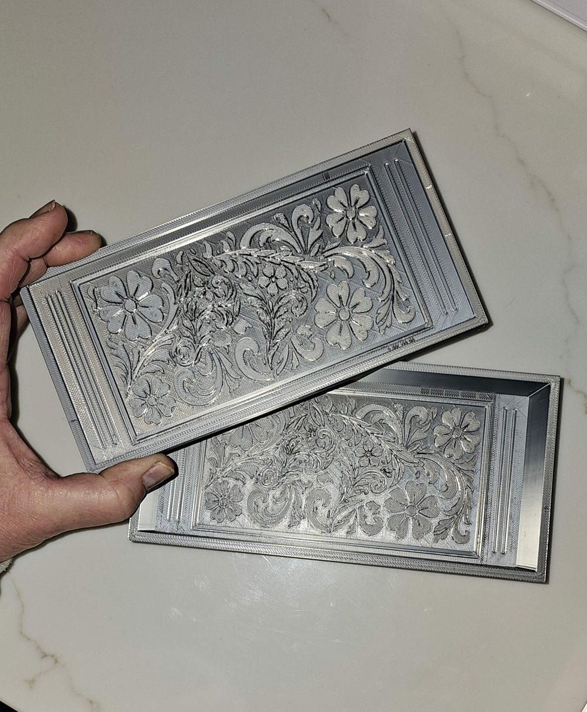 3d Print Silver Tooled Horse Trinket Gift Box with free horse keychain
