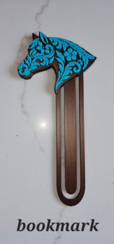 Baha Ranch Year of the Horse Tooled 3d Print Bookmark Keychain Hatpin Magnet Purse Charm Made in America - Baha Ranch Western Wear - Flyclothing LLC