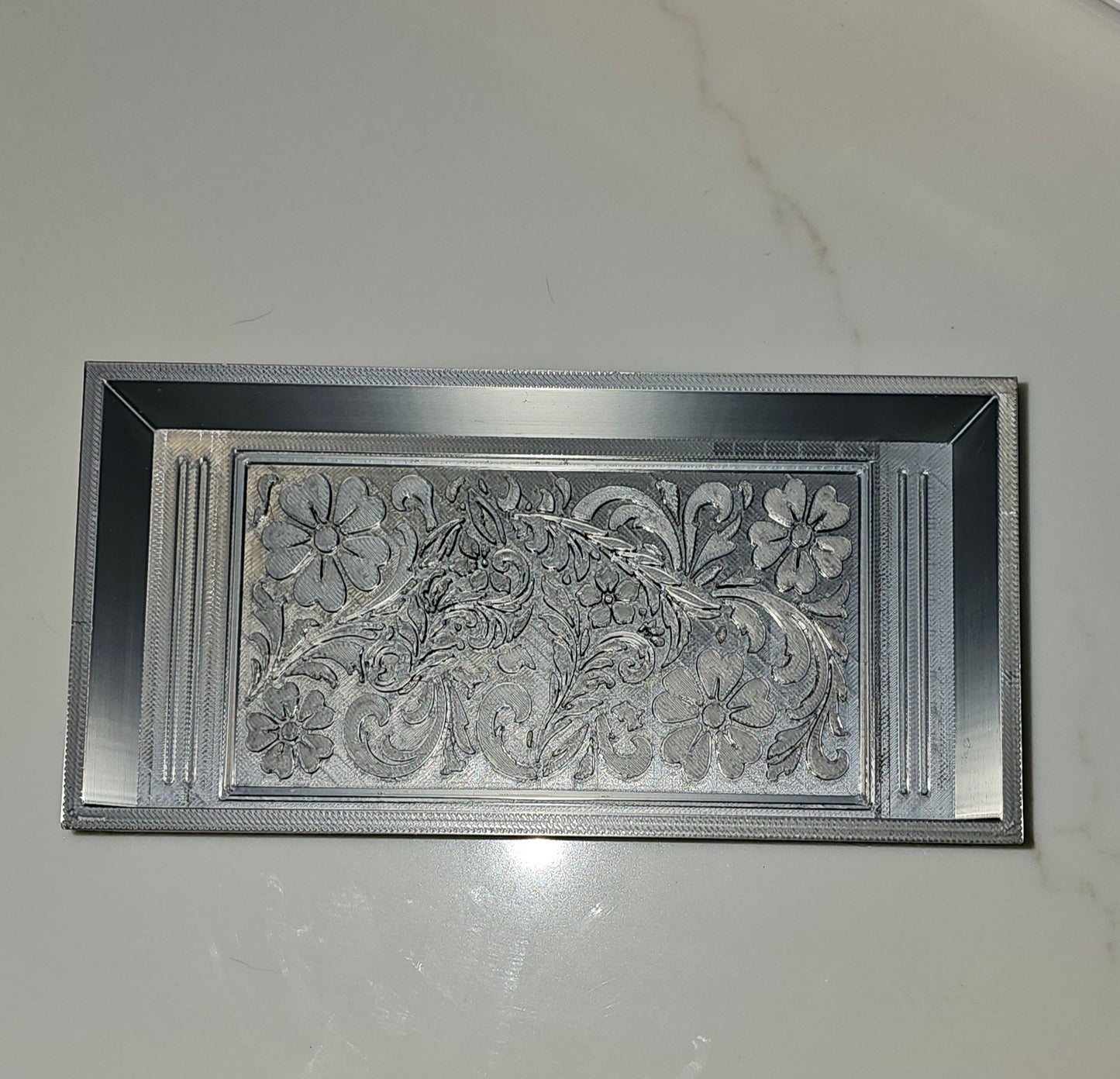3d Print Silver Tooled Horse Trinket Gift Box with free horse keychain