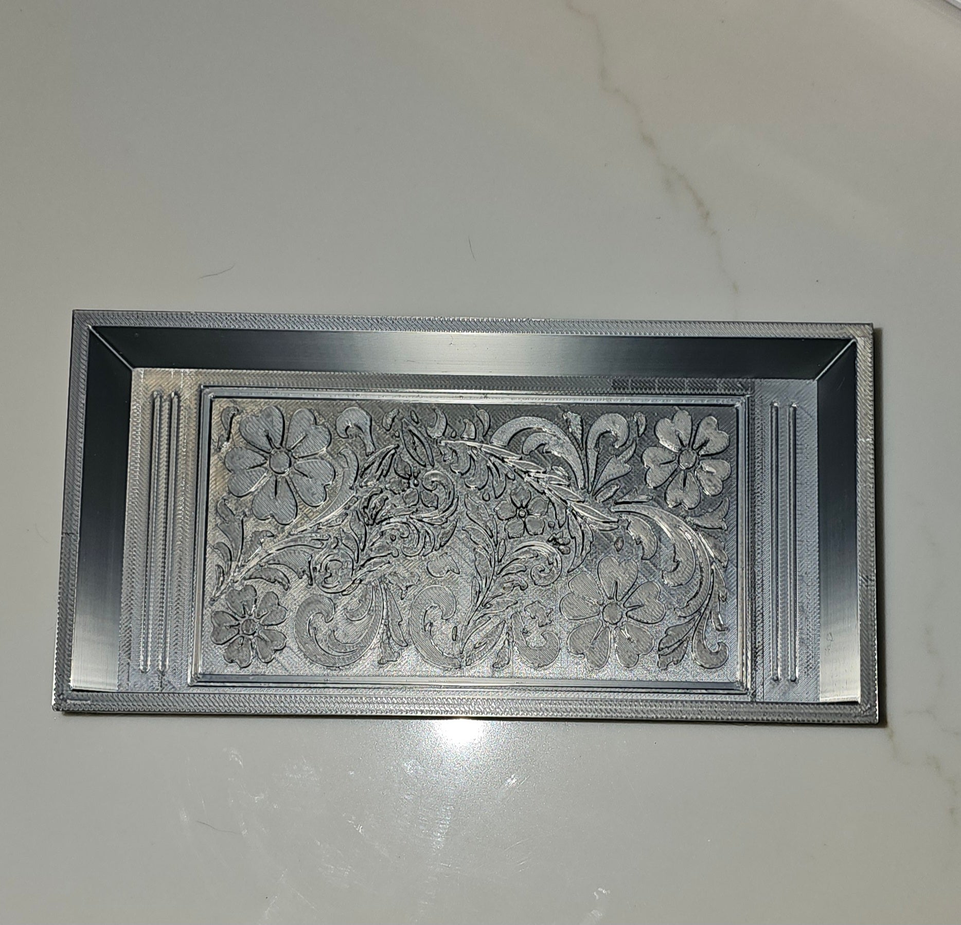 3d Print Silver Tooled Horse Trinket Gift Box with free horse keychain