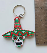 Choice of 3D print Keychains Mexico Cinco de Mayo Chili Sugar Skull Made in America - Baha Ranch Western Wear - Flyclothing LLC