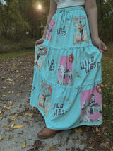 Baha Ranch Retro Pop Western Prairie Maxi Skirt - Baha Ranch Western Wear - Flyclothing LLC