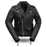 Rockstar - Women's Motorcycle Leather Jacket - First Manufacturing Company - Flyclothing LLC