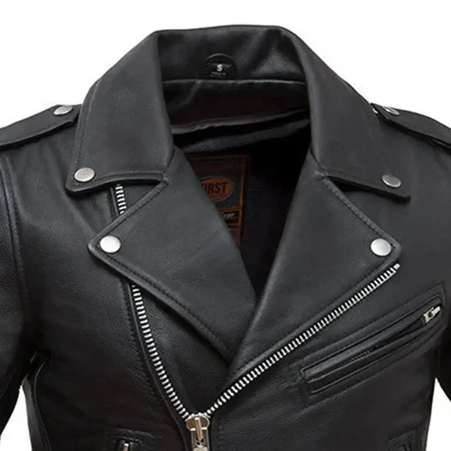 Rockstar - Women's Motorcycle Leather Jacket - First Manufacturing Company - Flyclothing LLC