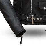 Rockstar - Women's Motorcycle Leather Jacket - First Manufacturing Company - Flyclothing LLC