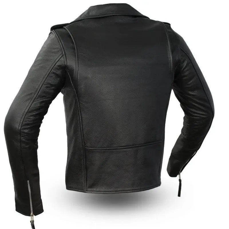 Rockstar - Women's Motorcycle Leather Jacket - First Manufacturing Company - Flyclothing LLC