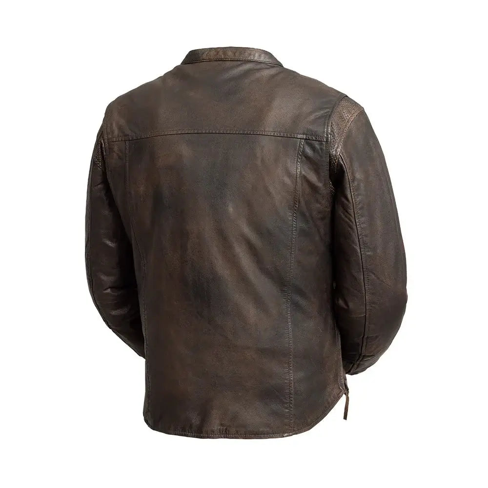 Rocky Men's Motorcycle Leather Jacket - First Manufacturing Company - Flyclothing LLC