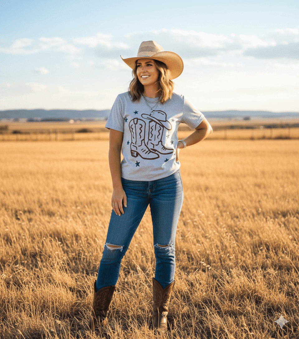 Star Spangled Boots Graphic Tee