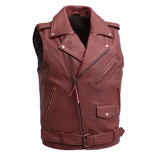 Roller - Men's Motorcycle Leather Vest - First Manufacturing Company - Flyclothing LLC