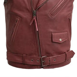 Roller - Men's Motorcycle Leather Vest - First Manufacturing Company - Flyclothing LLC
