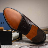 11-201-NIC ROMA Crocodile Penny Loafer, Nicotine - Zelli Italia - Flyclothing LLC