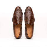 11-201-CGM ROMA Crocodile Penny Loafer, Cognac - Zelli Italia - Flyclothing LLC