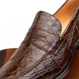 11-201-CGM ROMA Crocodile Penny Loafer, Cognac - Zelli Italia - Flyclothing LLC