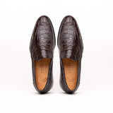 11-201-NIC ROMA Crocodile Penny Loafer, Nicotine - Zelli Italia - Flyclothing LLC