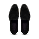 16-657-BLK ROMA Italian Suede Penny Loafers Black - Zelli Italia - Flyclothing LLC