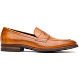 15-400-CML ROMA Hand Burnished Calfskin Penny Loafer Camel - Zelli Italia - Flyclothing LLC