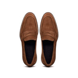 16-657-TOB ROMA Italian Suede Penny Loafers Tobacco - Zelli Italia - Flyclothing LLC