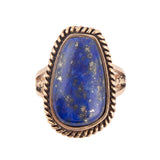 Roped Blue Lapis and Golden Bronze Ring - Barse Jewelry