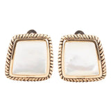 Roped Mother of Pearl Golden Clip Earrings - Barse Jewelry - Flyclothing LLC