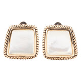 Roped Mother of Pearl Golden Clip Earrings - Barse Jewelry