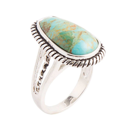 Roped Turquoise Ring - Sterling Silver - Barse Jewelry - Flyclothing LLC