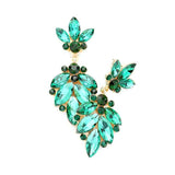 Rosa Crystal Marquise Ornate Floral Evening Earrings - Madeline Love - Flyclothing LLC