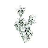 Rosa Crystal Marquise Ornate Floral Evening Earrings - Madeline Love - Flyclothing LLC