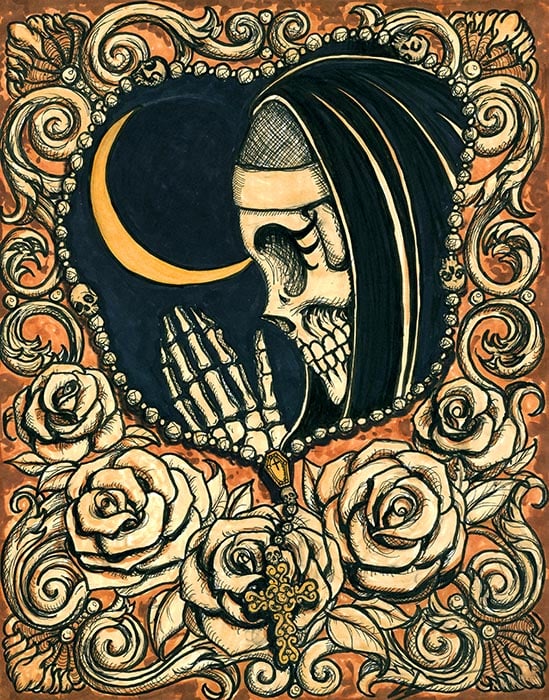 Black Market Art Company Rosary Print