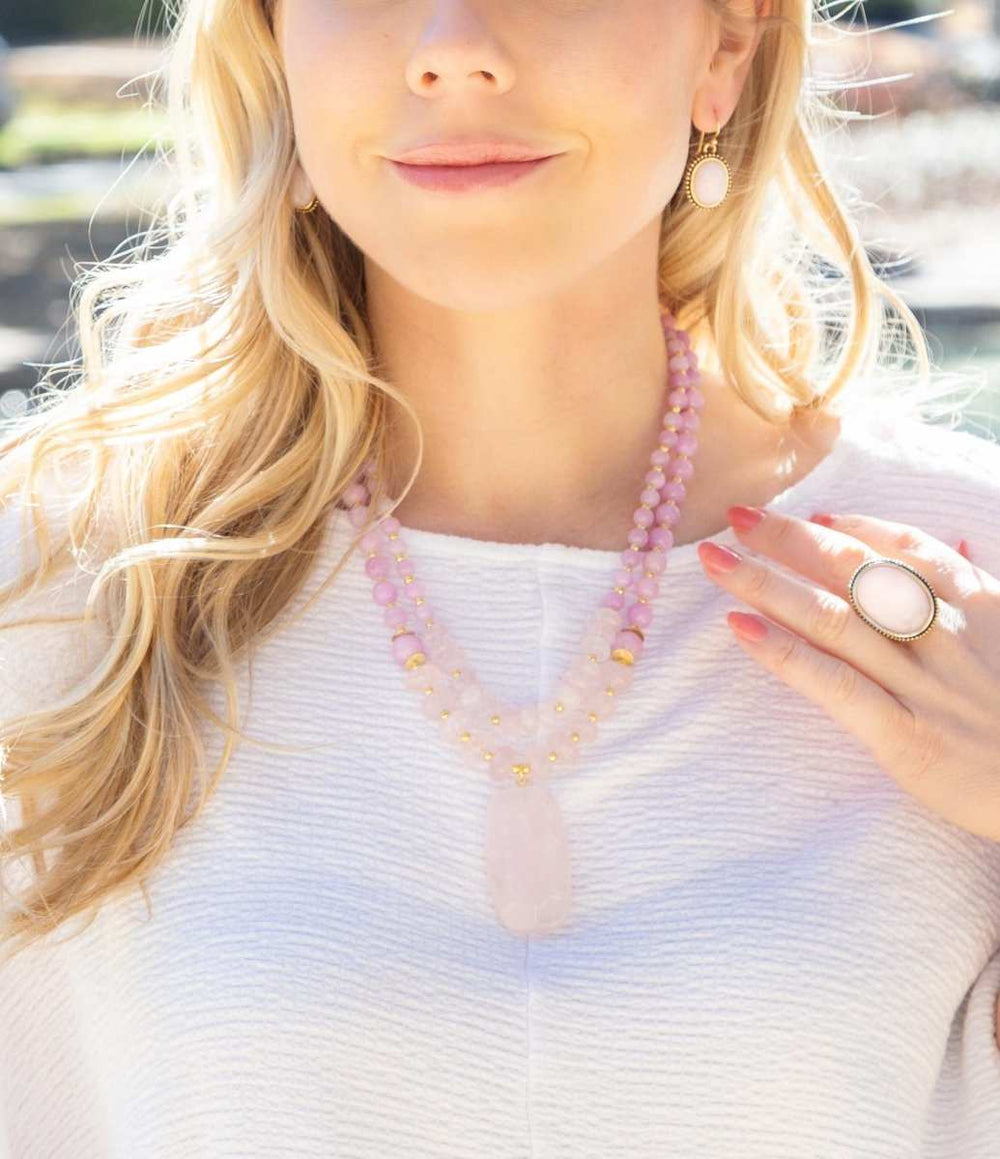 Rosie Pink Opal and Golden Bronze Ring - Barse Jewelry - Flyclothing LLC