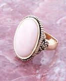 Rosie Pink Opal and Golden Bronze Ring - Barse Jewelry
