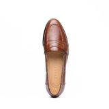 14-202-CGN ROSSI Teju Lizard Penny Loafer, Cognac - Zelli Italia - Flyclothing LLC