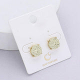 Round Druzy Stud Earrings - Madeline Love - Flyclothing LLC