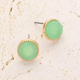 Round Druzy Stud Earrings - Madeline Love - Flyclothing LLC
