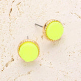 Round Druzy Stud Earrings - Madeline Love - Flyclothing LLC
