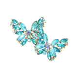Round Marquise Stone Cluster Butterfly Evening Earrings - Madeline Love - Flyclothing LLC