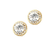 Round Stone Stud Evening Earrings - Madeline Love - Flyclothing LLC