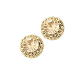 Round Stone Stud Evening Earrings - Madeline Love - Flyclothing LLC