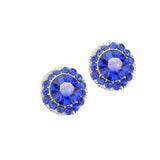 Round Stone Stud Evening Earrings - Madeline Love - Flyclothing LLC