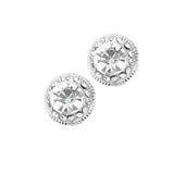 Round Stone Stud Evening Earrings - Madeline Love - Flyclothing LLC