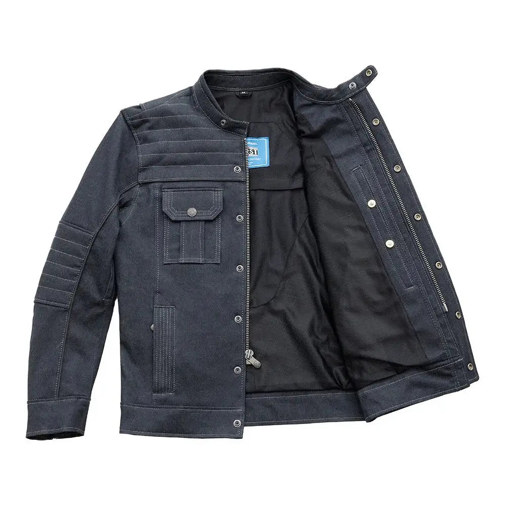 Rowdy Men's Thunder Denim Motorcycle Jacket - First Manufacturing Company - Flyclothing LLC