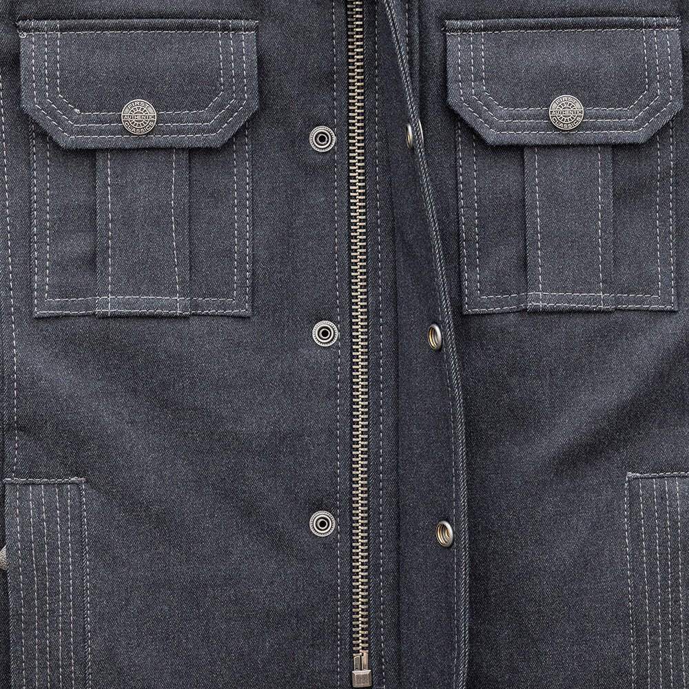 Rowdy Men's Thunder Denim Motorcycle Jacket - First Manufacturing Company - Flyclothing LLC