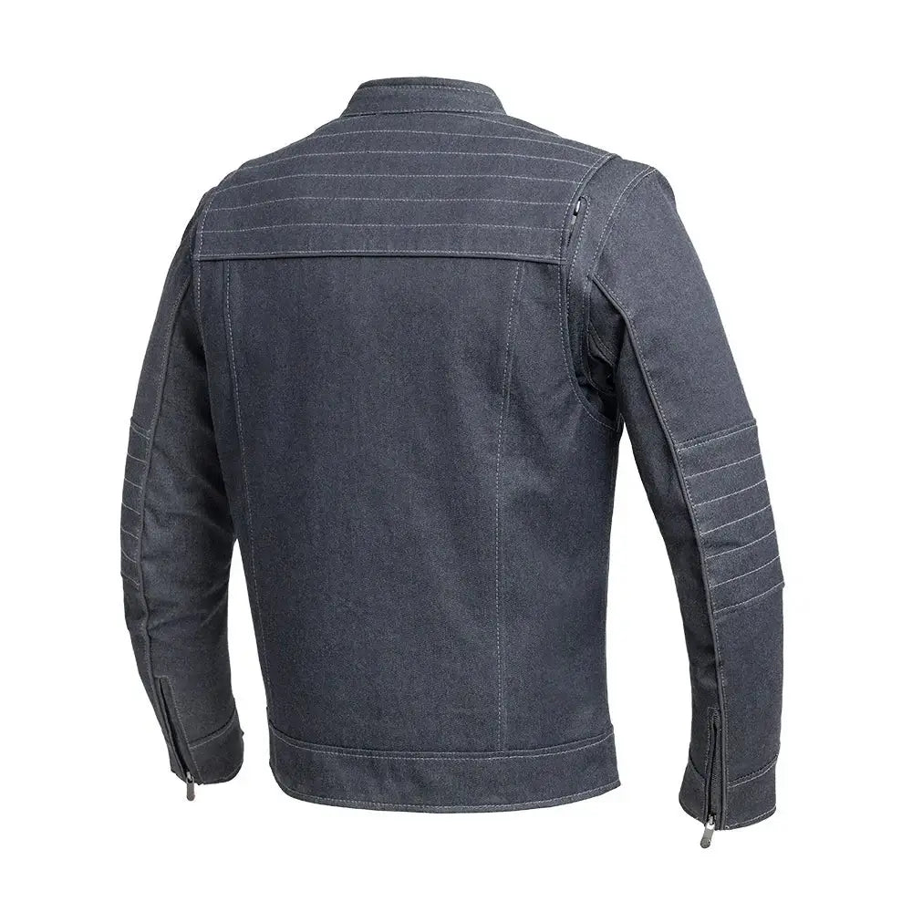 Rowdy Men's Thunder Denim Motorcycle Jacket - First Manufacturing Company - Flyclothing LLC