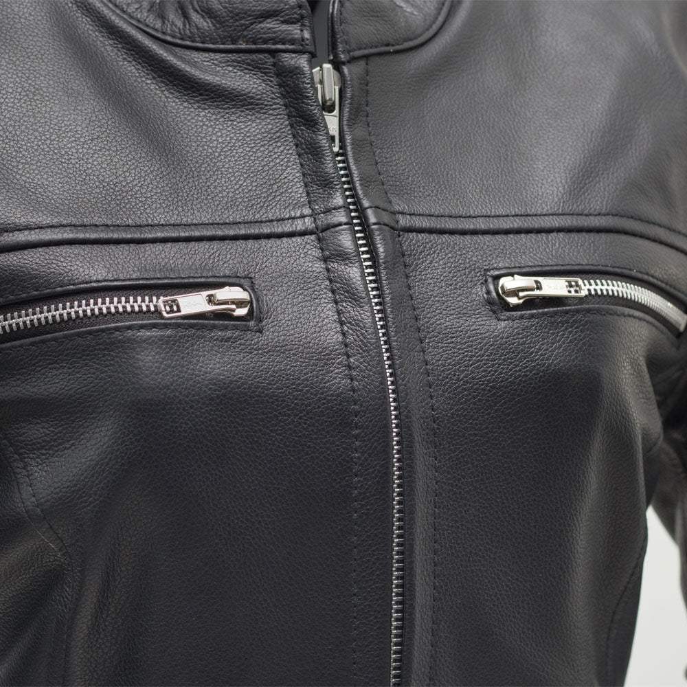 Roxy - Women's Leather Motorcycle Jacket - First Manufacturing Company - Flyclothing LLC