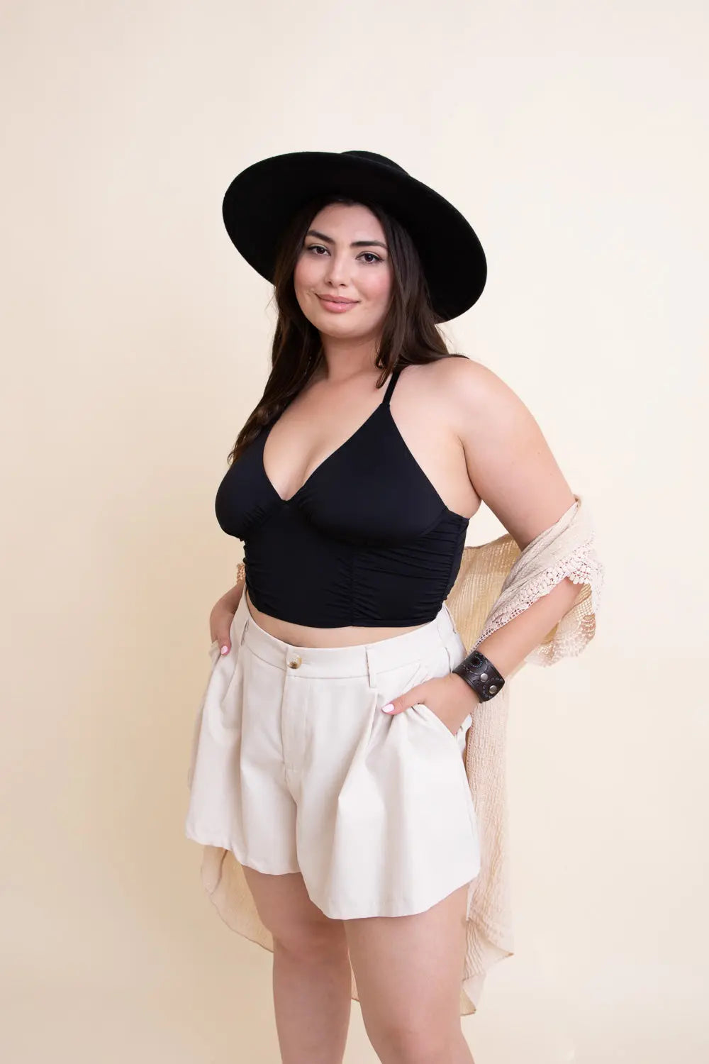 Ruched Bralette Plus - Boho Clothing and Accessories - Flyclothing LLC