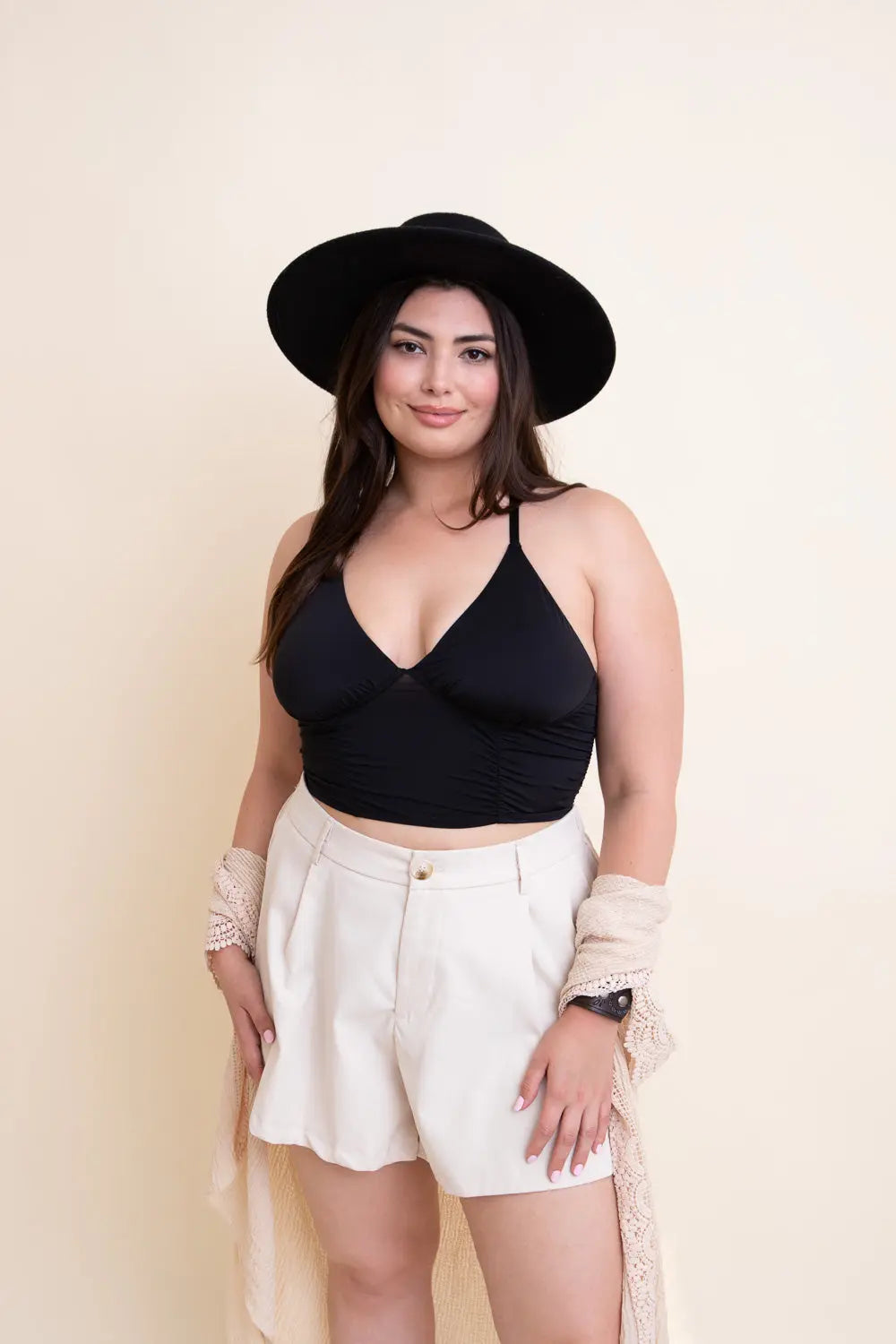 Ruched Bralette Plus - Boho Clothing and Accessories - Flyclothing LLC