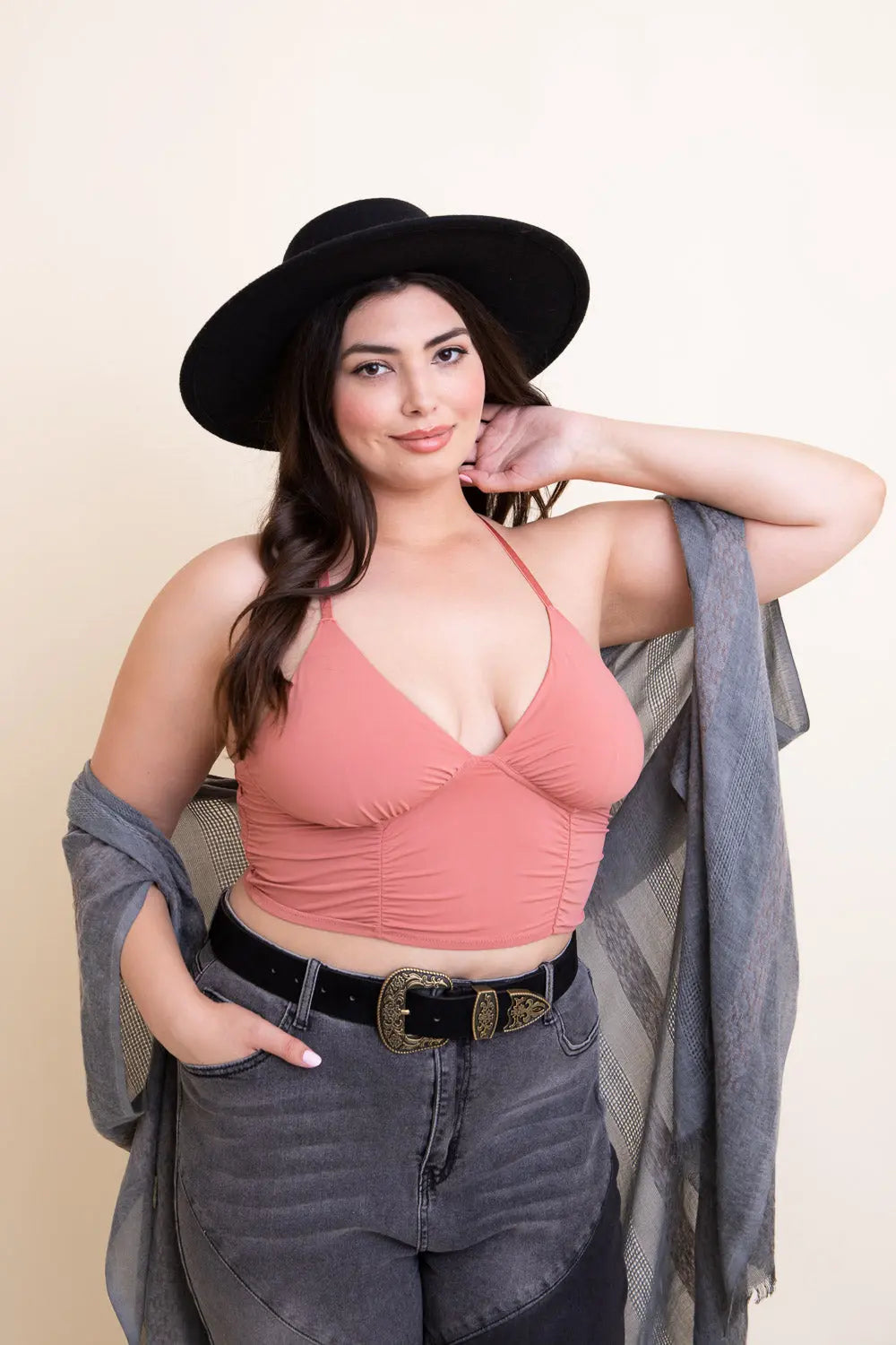 Ruched Bralette Plus - Boho Clothing and Accessories - Flyclothing LLC