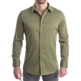goTIELESS Ultimate Dress Shirt (Army Green) - Million Dollar Collar - Flyclothing LLC