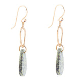 Russian Serpentine and Bronze Drop Earrings - Barse Jewelry